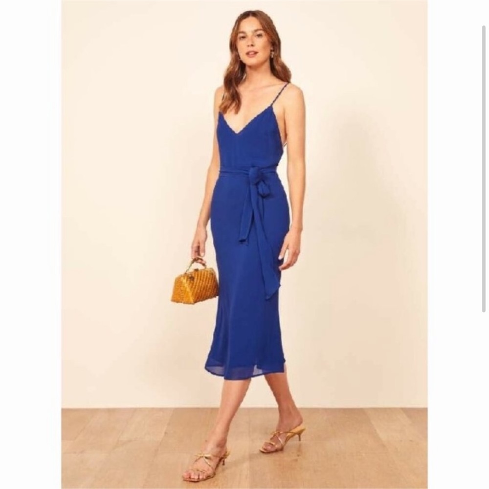 Reformation Blue Midi Dress